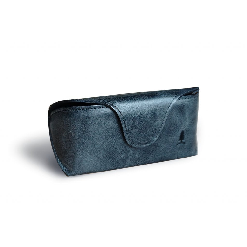 Zwart leren brillenkoker Storm