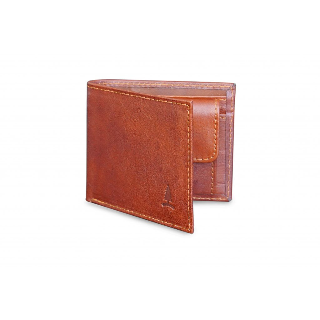 Brown minimalist leather wallet