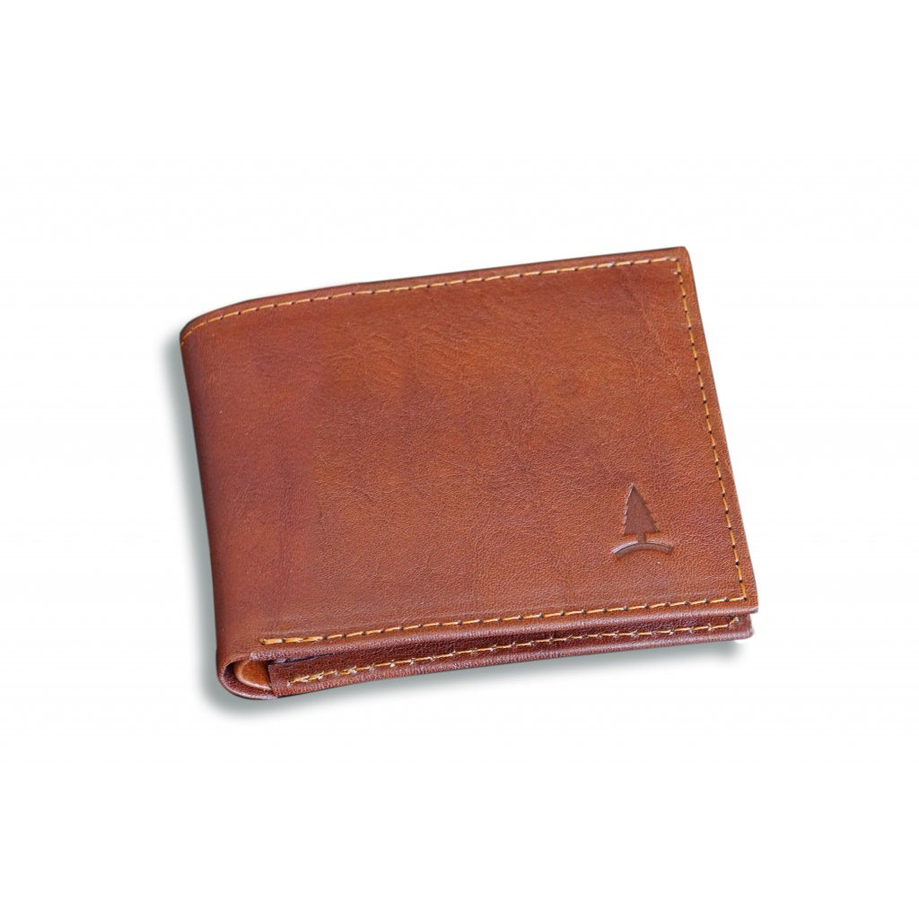 Brown minimalist leather wallet