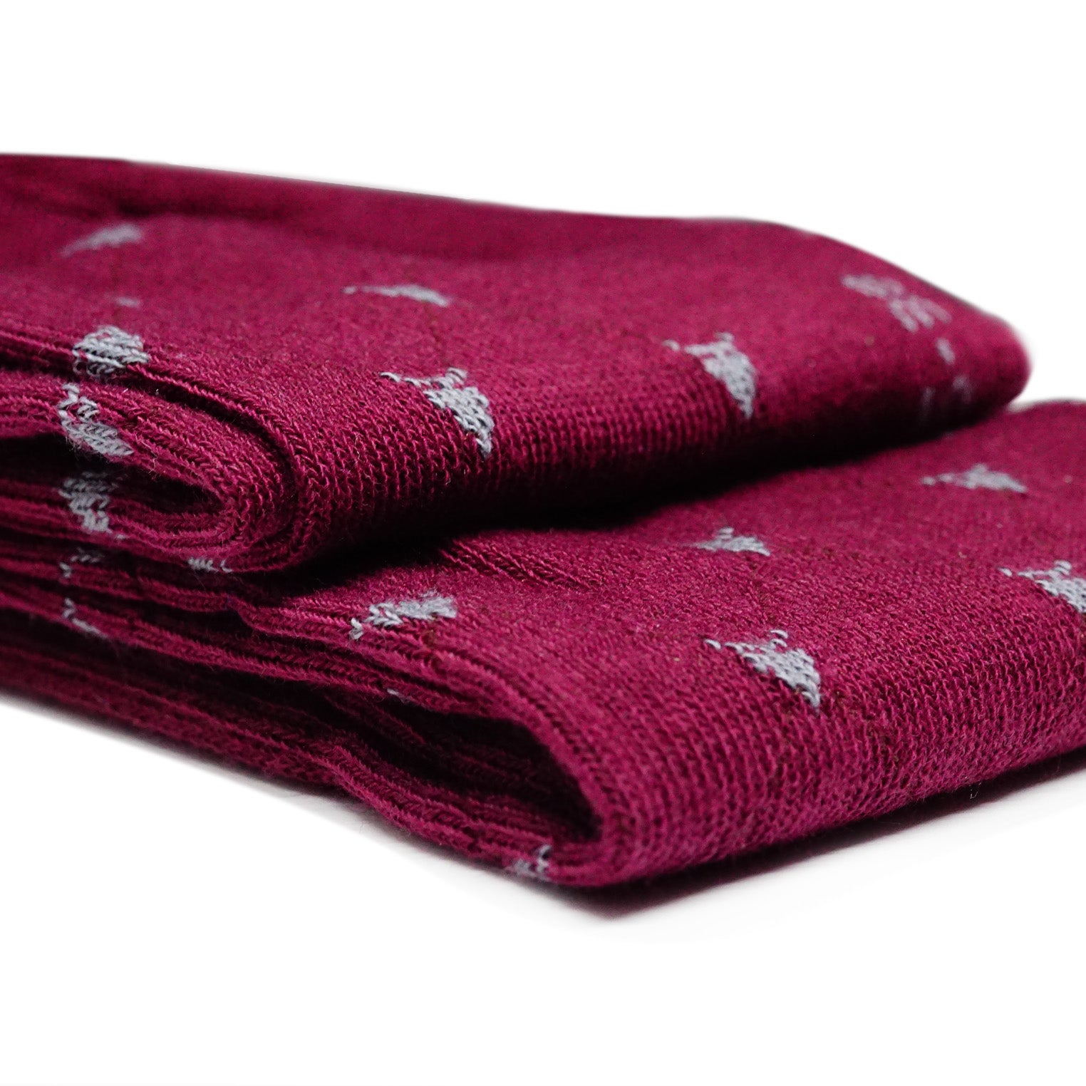 Burgunderrote Baumwollsocken REDFIR