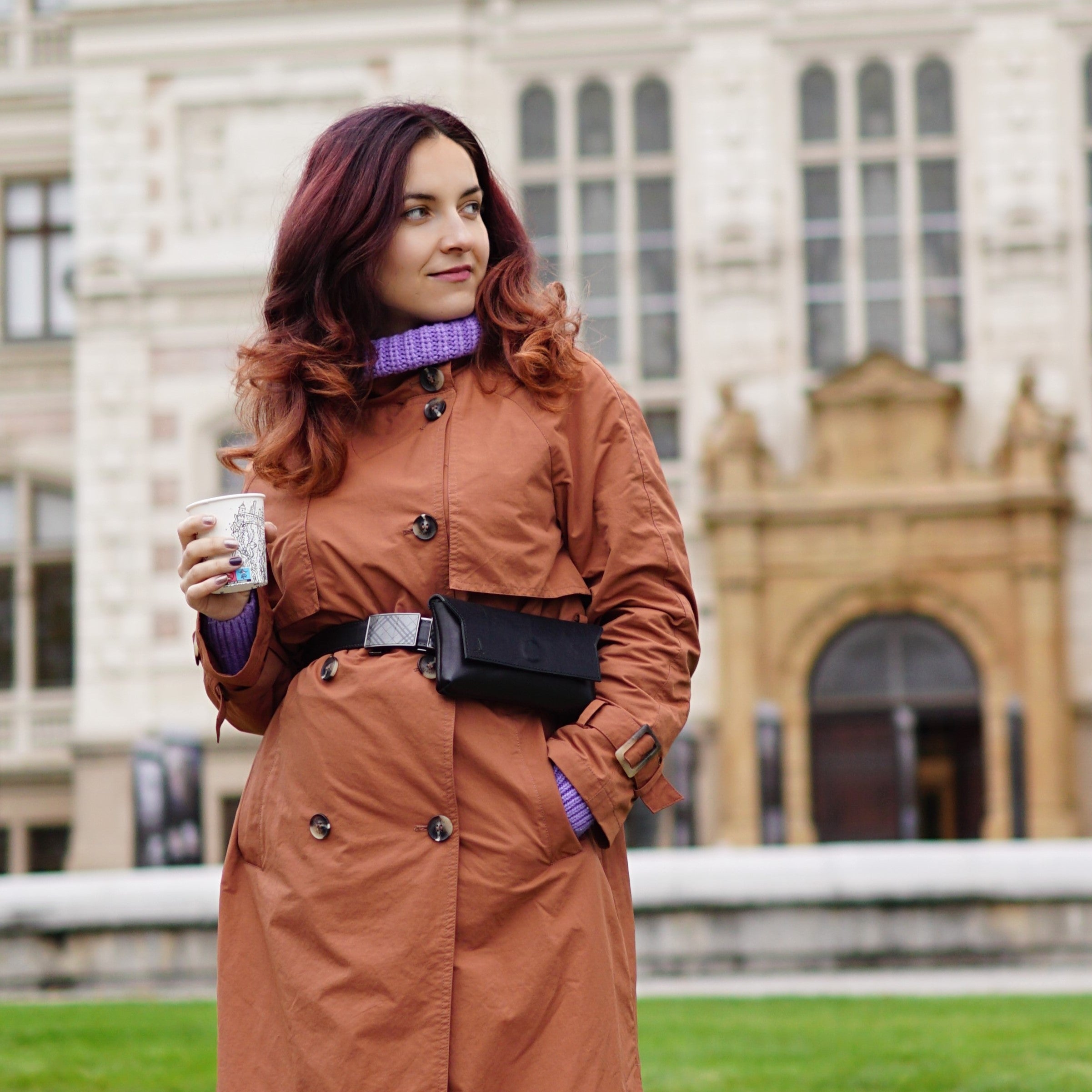 Lederhandtasche für Frauen Noir