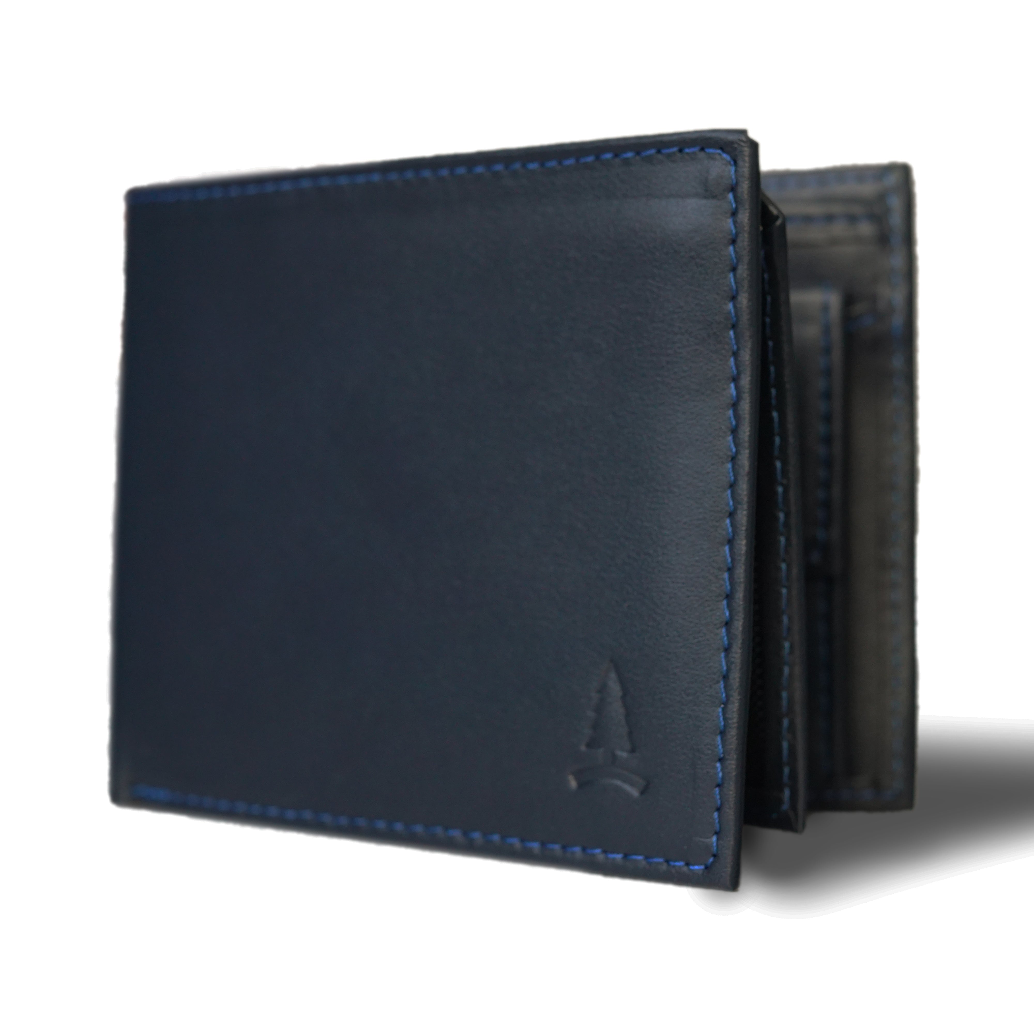 Universe blue leather wallet