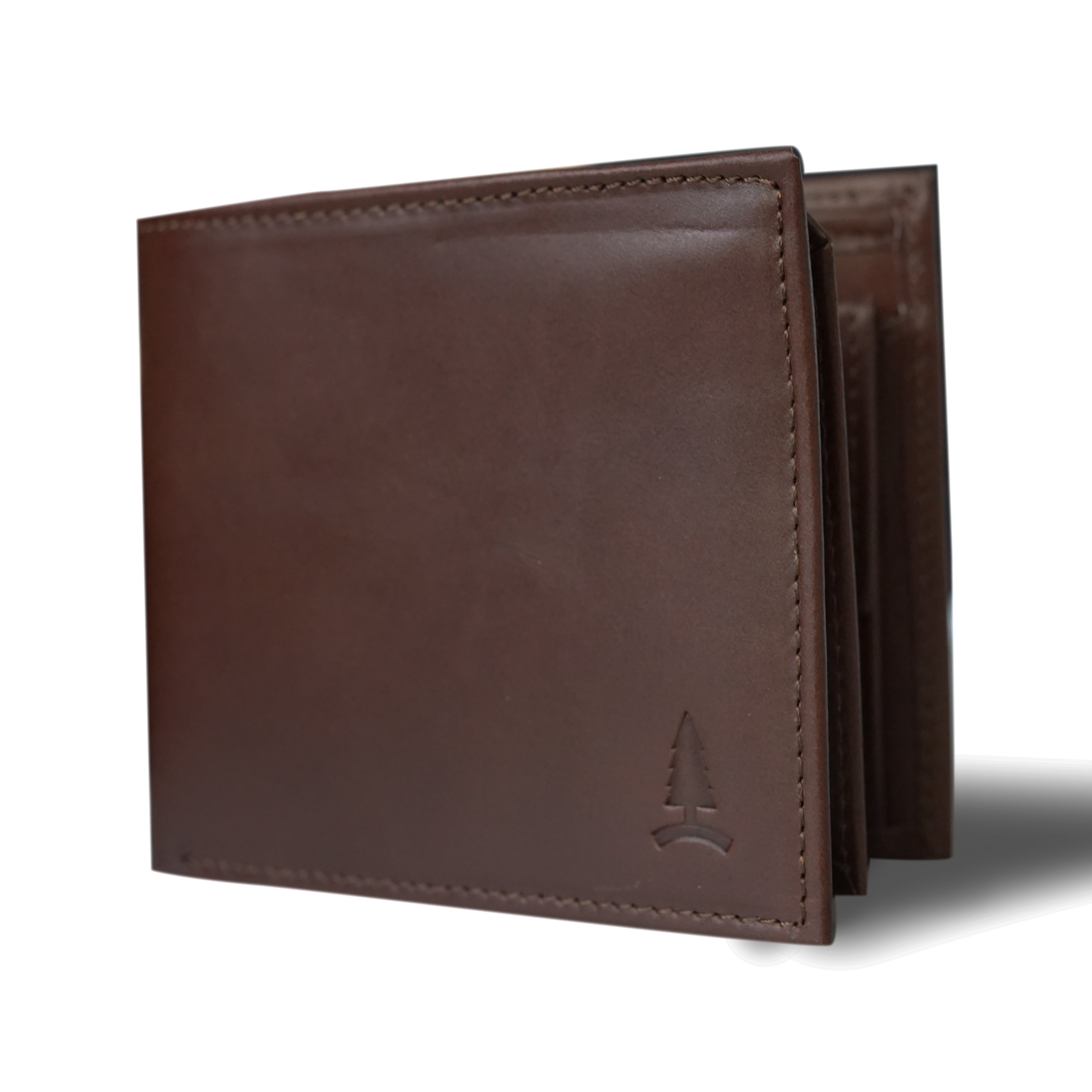Brown leather wallet Espresso