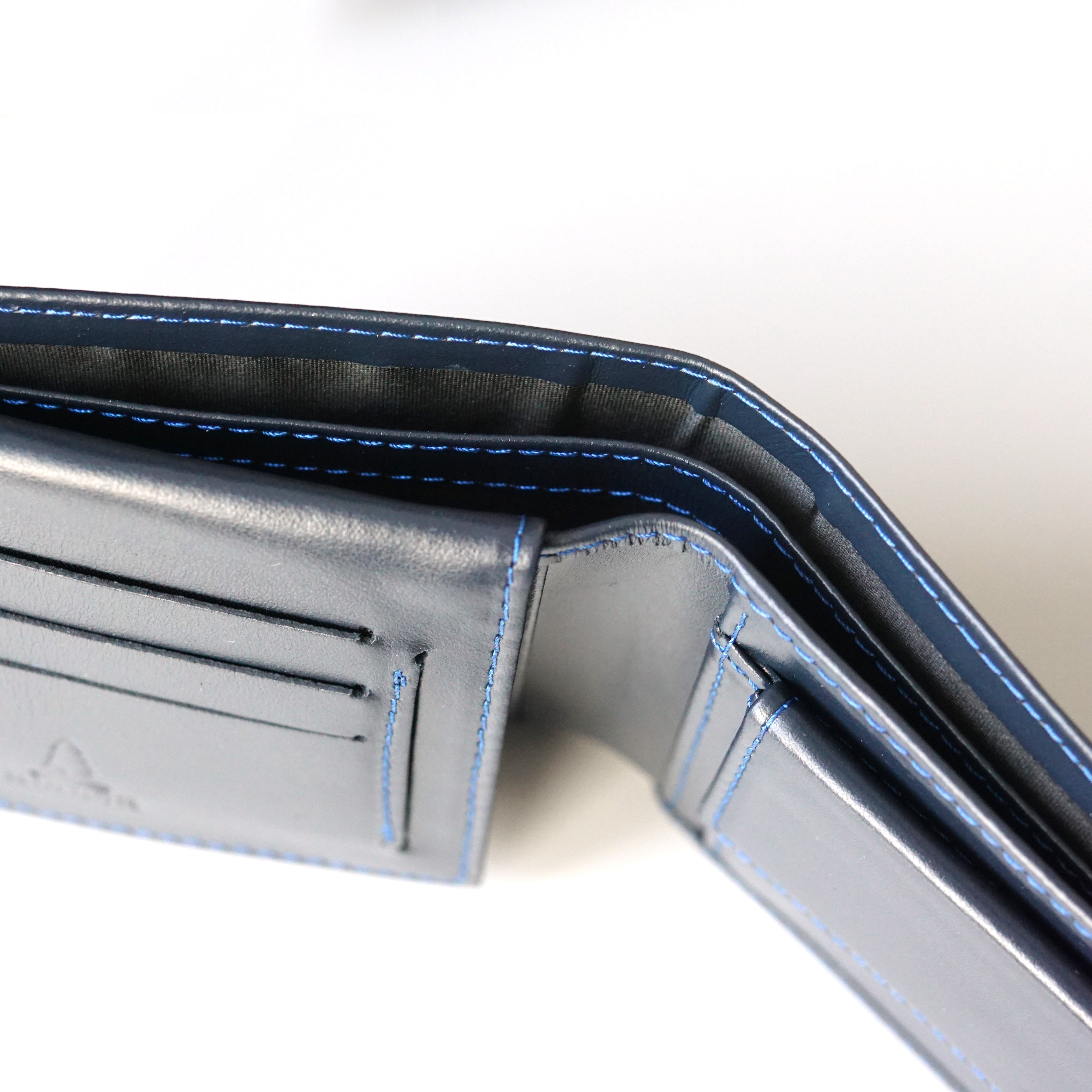 Universe blue leather wallet
